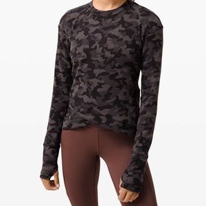 Lululemon Close To Crossing Long Sleeve In Heritage Camo Jacquard